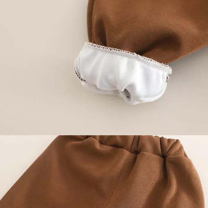 1 - 5 Yaş Köpek Desenli 2 Parça Çocuk Takımı Esnek Bel - MAKKA