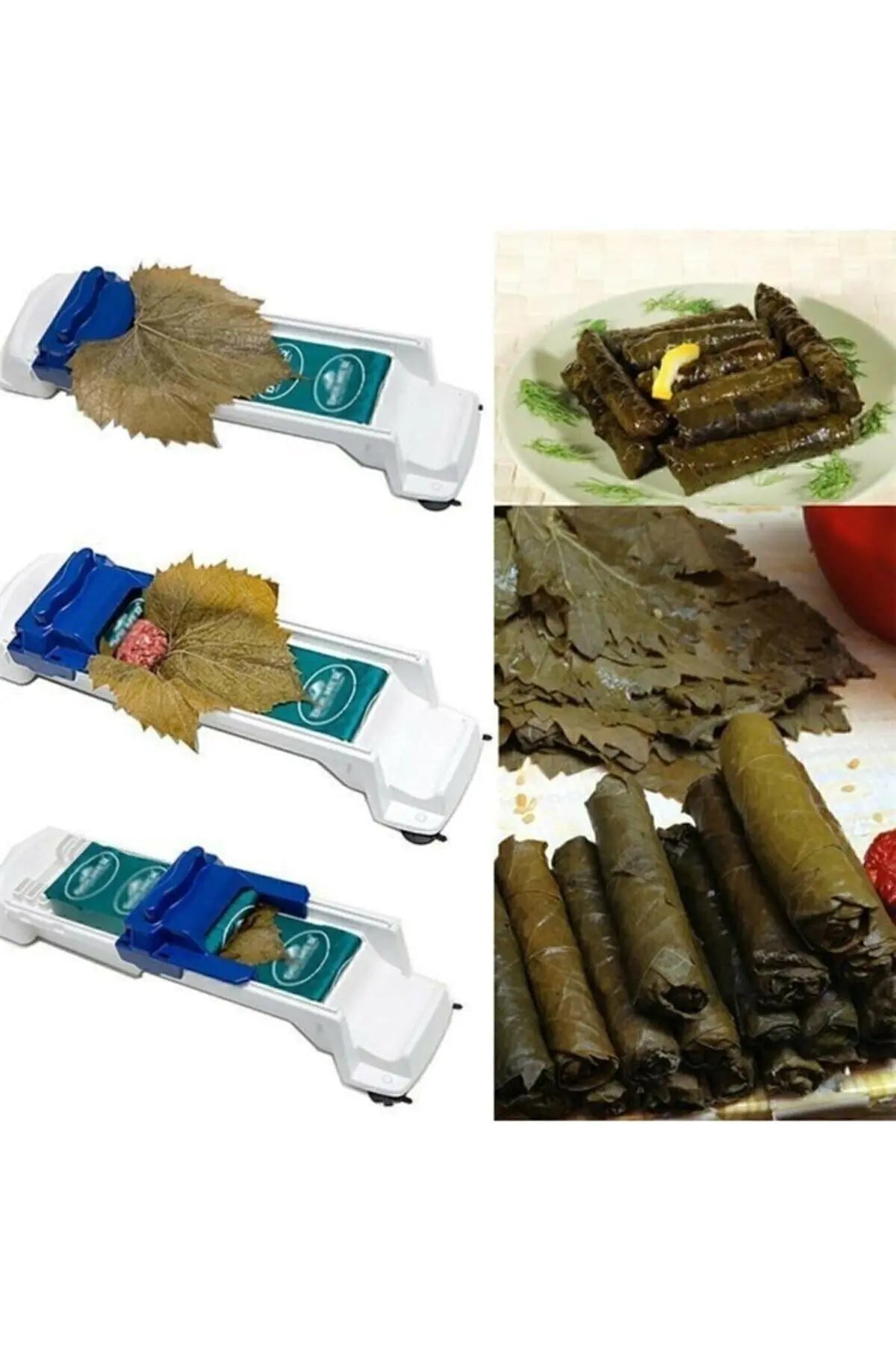 3 Kademeli Kalınlık Ayarlı Pratik Yaprak Sarma Makinesi Plastik - MAKKA