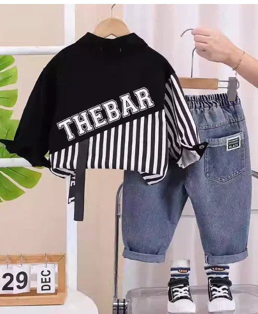 3 Parçalı Pamuklu Erkek Çocuk Takım Nefes Alan Rahat Stil - MAKKA