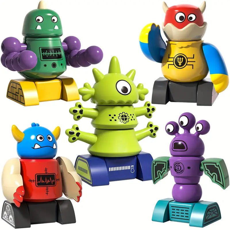 35 Parça Manyetik Canavar Robot Yapı Taşı Seti Saklama Kutulu - MAKKA