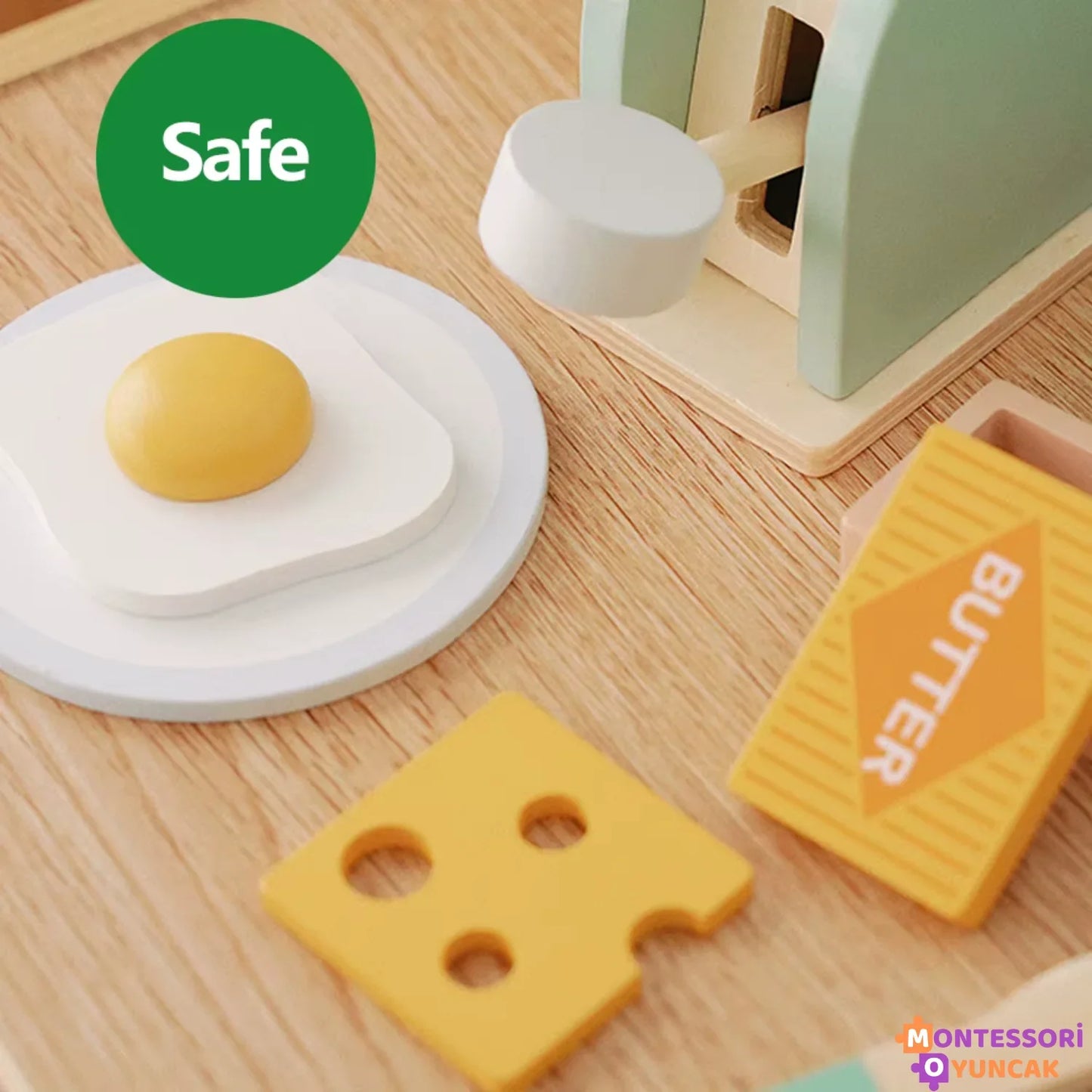 Montessori Ahşap Çocuk Kahvaltı ve Tost Seti Eğitici - MAKKA