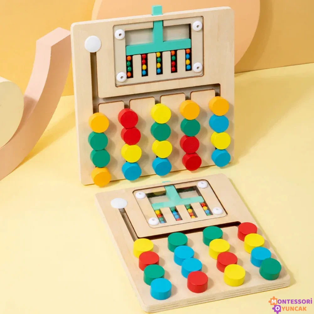 Montessori Top Eşleştirme Oyunu Ahşap Motor Beceri Eğitici Set - MAKKA