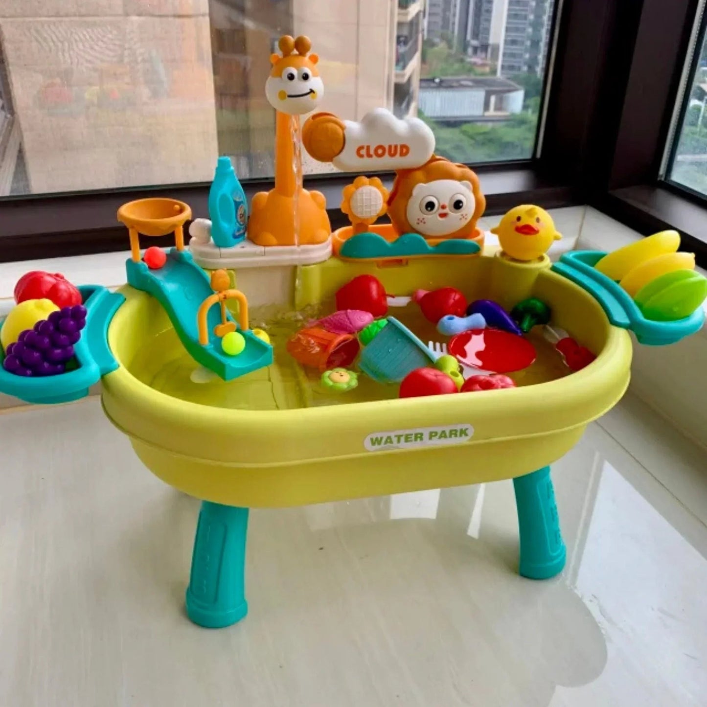 7 Litre Döngülü Su Oyun Masası ve Aksesuarlı Mutfak Seti - MAKKA