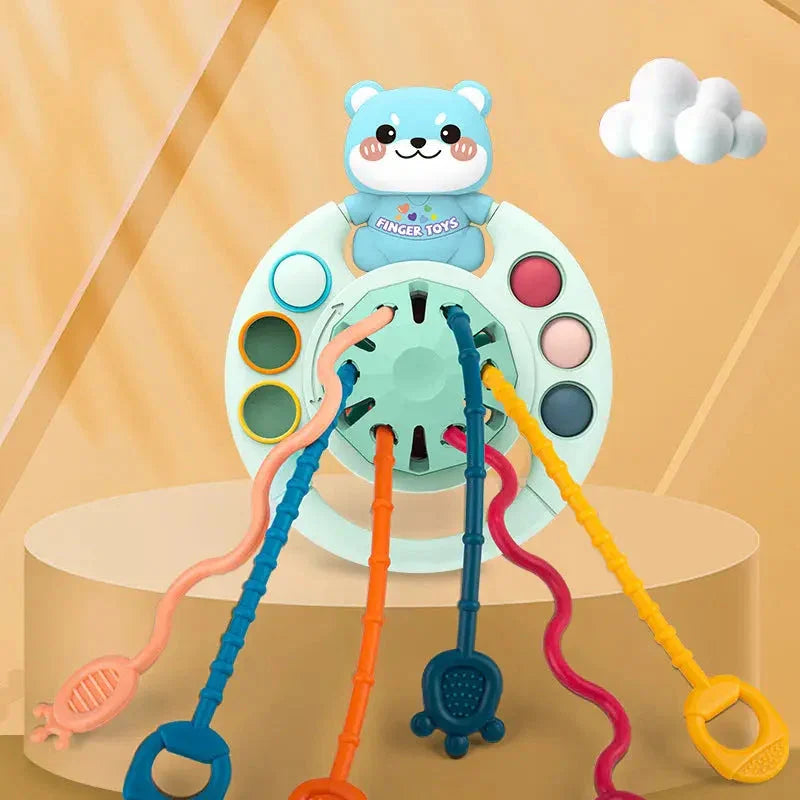 Montessori Yumuşak Silikon Çekme Oyuncak - Duyu ve Motor Gelişim - MAKKA