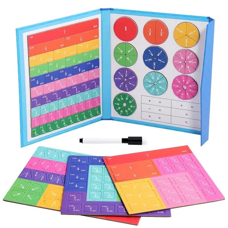 Ahşap Manyetik Tangram Yapboz Kitabı Montessori Taşınabilir Eğitici Oyuncak - MAKKA