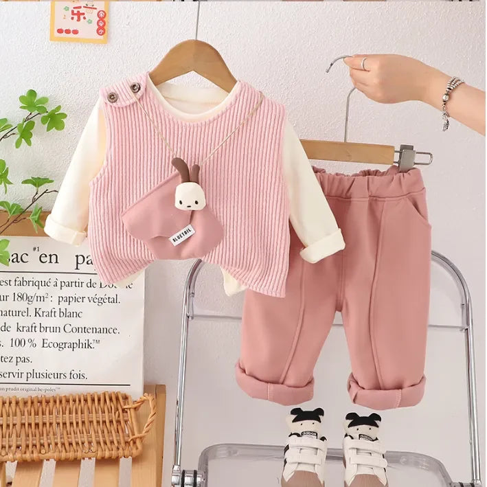 Peluş Çantalı 3'lü Takımı Sıcak Rahat 1-5 Yaş - MAKKA