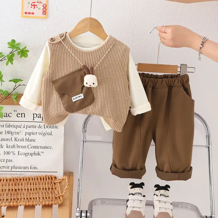 Peluş Çantalı 3'lü Takımı Sıcak Rahat 1-5 Yaş - MAKKA
