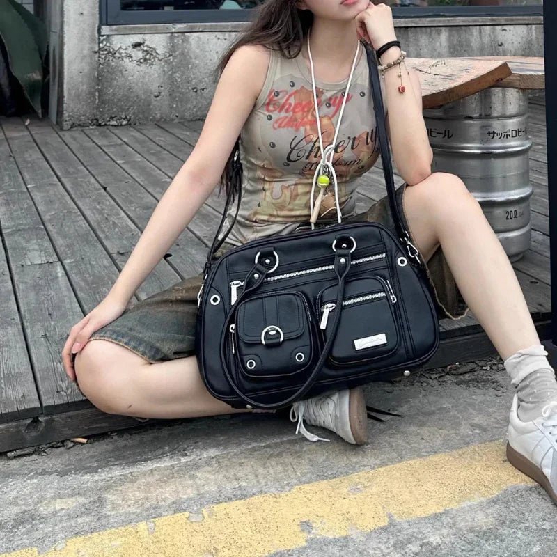 Cultivator Retro Yumuşak PU Deri Kadın Omuz Çantası - MAKKA