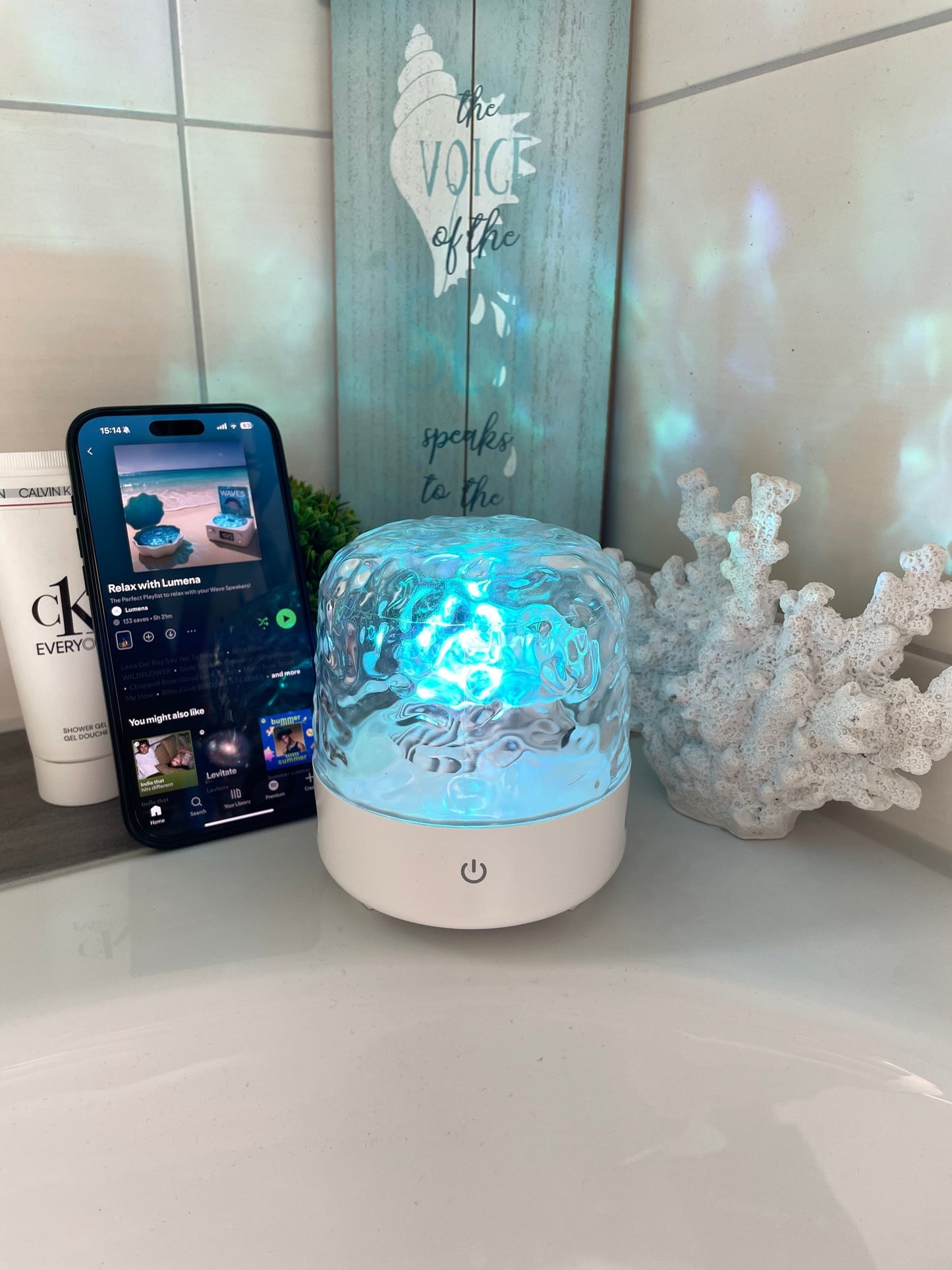 Deniz Işığı Hoparlör Atmosferik Aydınlatmalı Masa Lambası - MAKKA