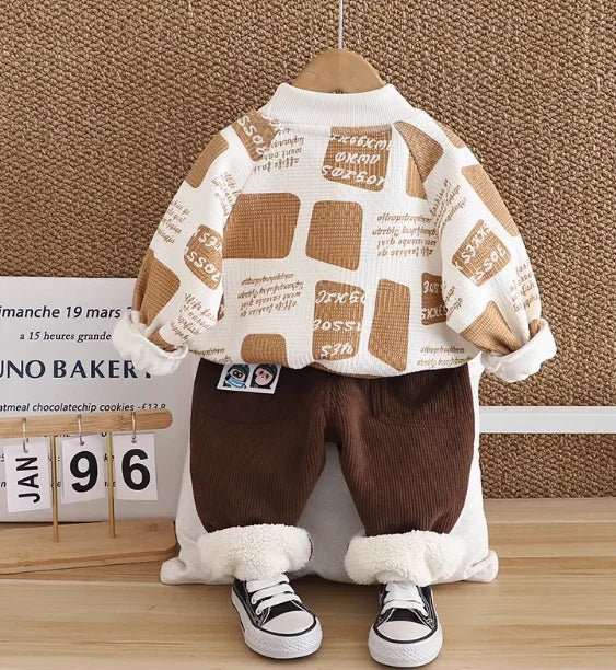 Erkek Çocuk Kadife Rahat Takım 1 - 5 Yaş için Şık Konforlu - MAKKA