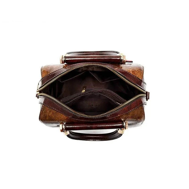 Kadın Deri Crossbody Çanta - Ayarlanabilir Askılı, Fermuarlı, Kompakt - MAKKA