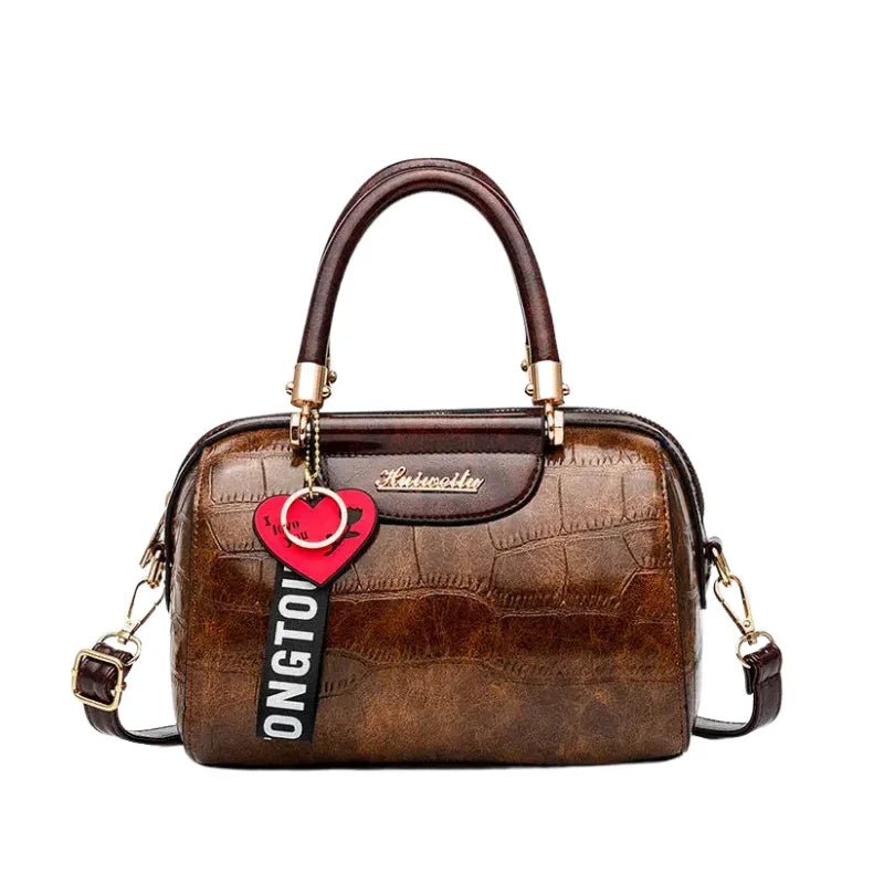 Kadın Deri Crossbody Çanta - Ayarlanabilir Askılı, Fermuarlı, Kompakt - MAKKA