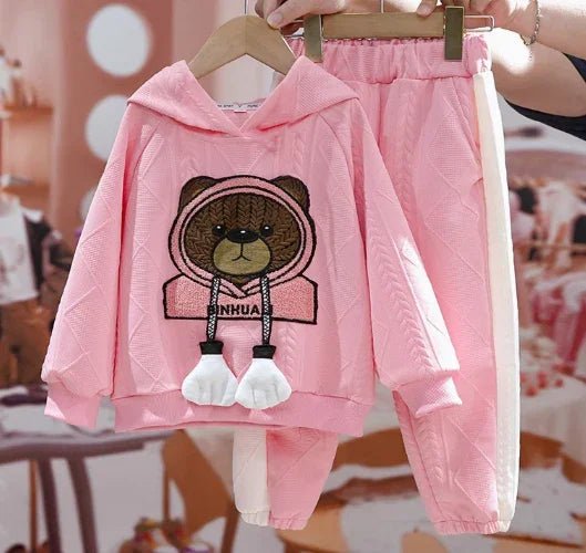 Kız Çocuk Pamuklu Pembe 2 Parça Rahat Takım 5 - 8 Yaş - MAKKA