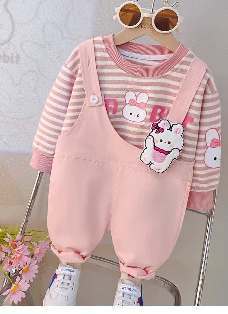 Kız Çocuk Pamuklu Tulum ve Sweet Takımı 1 - 5 Yaş - MAKKA