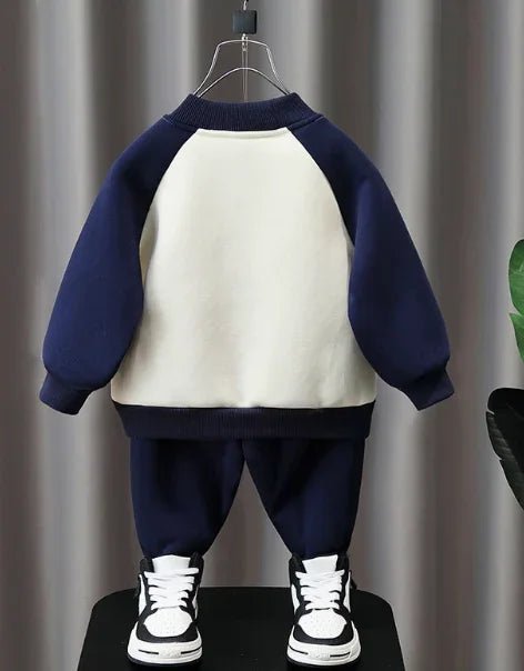 Mavi Pamuklu Erkek Çocuk Takım - Rahat Günlük 2 - 8 Yaş - MAKKA