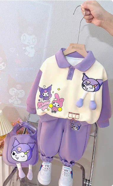 Mor Kız Çocuk Takım Pamuk Karışımlı Konforlu Kesim 1 - 5 Yaş - MAKKA