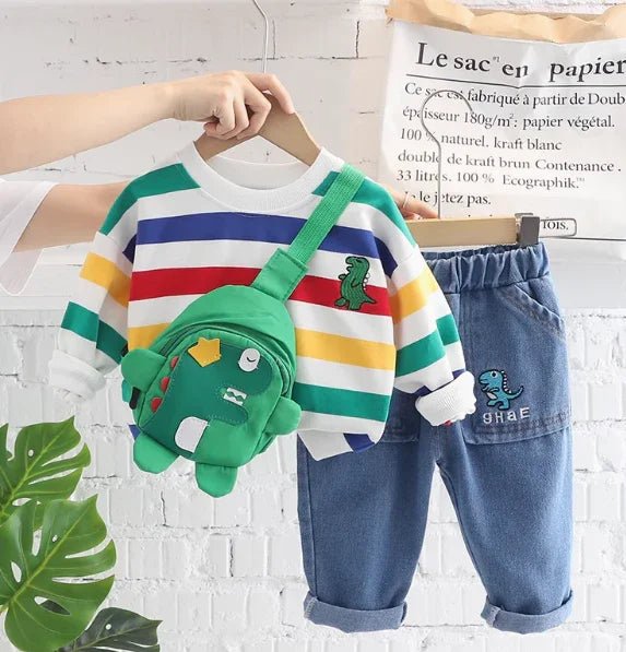 Pamuklu 1 - 5 Yaş Çocuk Takımı Omuz Çantalı Şık Ve Rahat - MAKKA