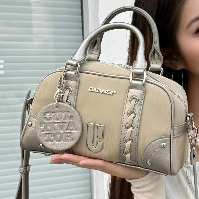 Parıltılı Kontrast Niche Casual Kadın Omuz Çantası 24x15cm - MAKKA