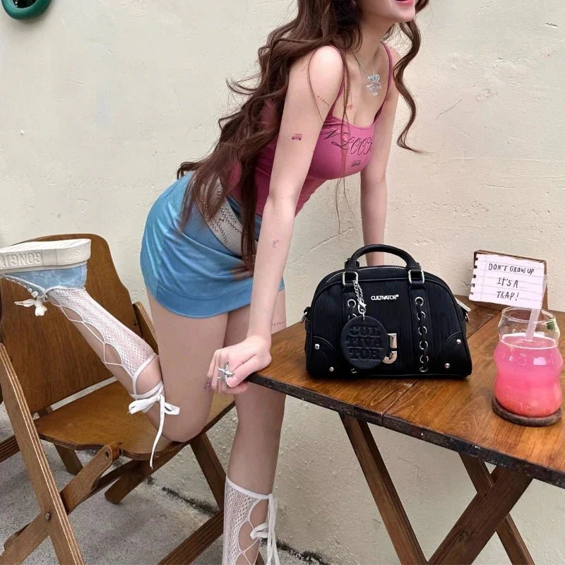 Parıltılı Kontrast Niche Casual Kadın Omuz Çantası 24x15cm - MAKKA