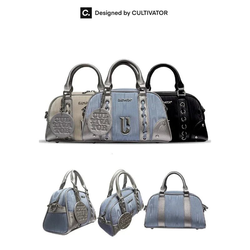 Parıltılı Kontrast Niche Casual Kadın Omuz Çantası 24x15cm - MAKKA