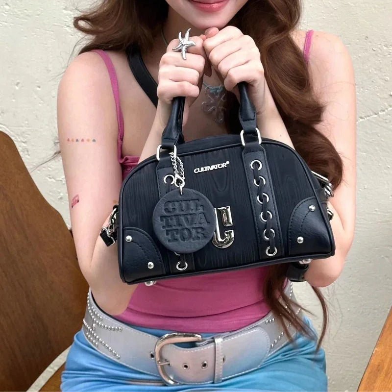 Parıltılı Kontrast Niche Casual Kadın Omuz Çantası 24x15cm - MAKKA