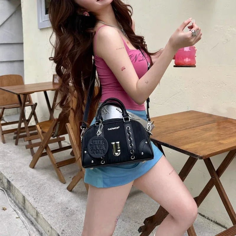 Parıltılı Kontrast Niche Casual Kadın Omuz Çantası 24x15cm - MAKKA