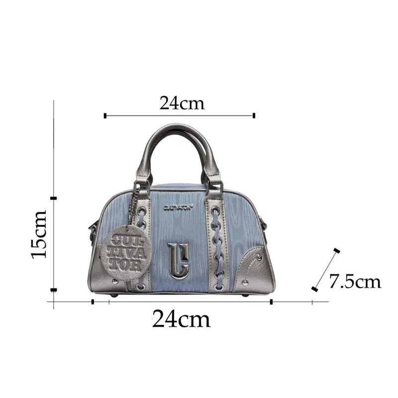 Parıltılı Kontrast Niche Casual Kadın Omuz Çantası 24x15cm - MAKKA