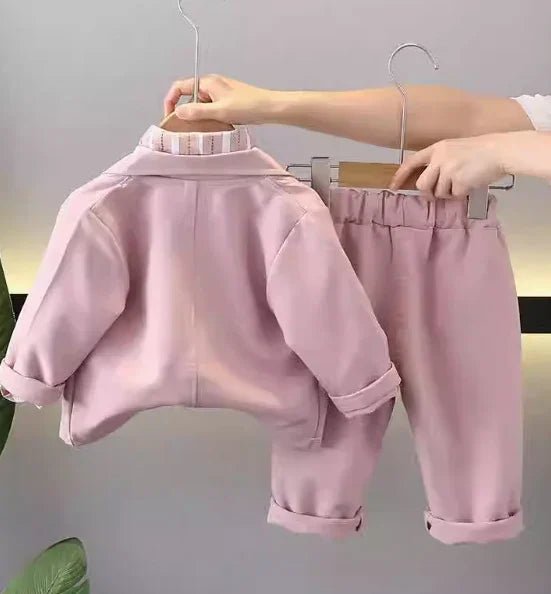 Pembe 3 Parçalı Yumuşak Kız Çocuk Takımı 1–5 Yaş - MAKKA