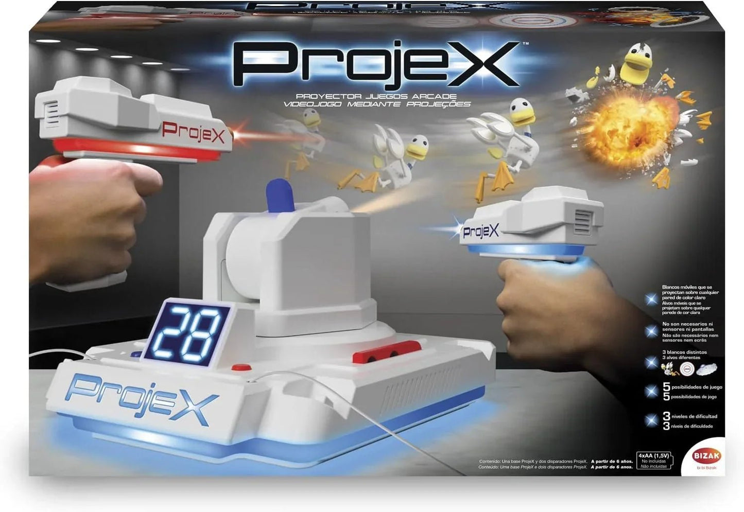 Projex Oyun Projektörü: Duvara Yansıyan 5 Oyunlu Arcade Seti - MAKKA