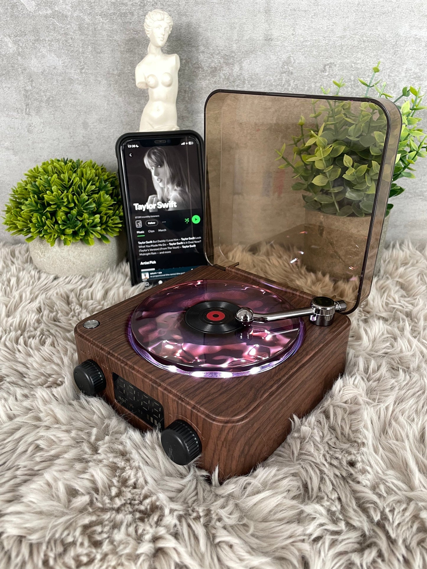 Retro Waves Plak Çalar - Çok Renkli Taşınabilir Tasarım - MAKKA