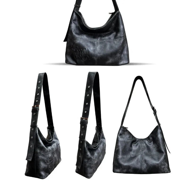 Suni Deri Retro Kadın Tote Çanta 33x25x13,5 cm - MAKKA
