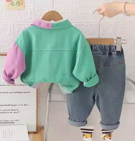 Yumuşak 3 Parçalı Unisex Çocuk Takımı 1 - 5 Yaş Rahat Günlük - MAKKA