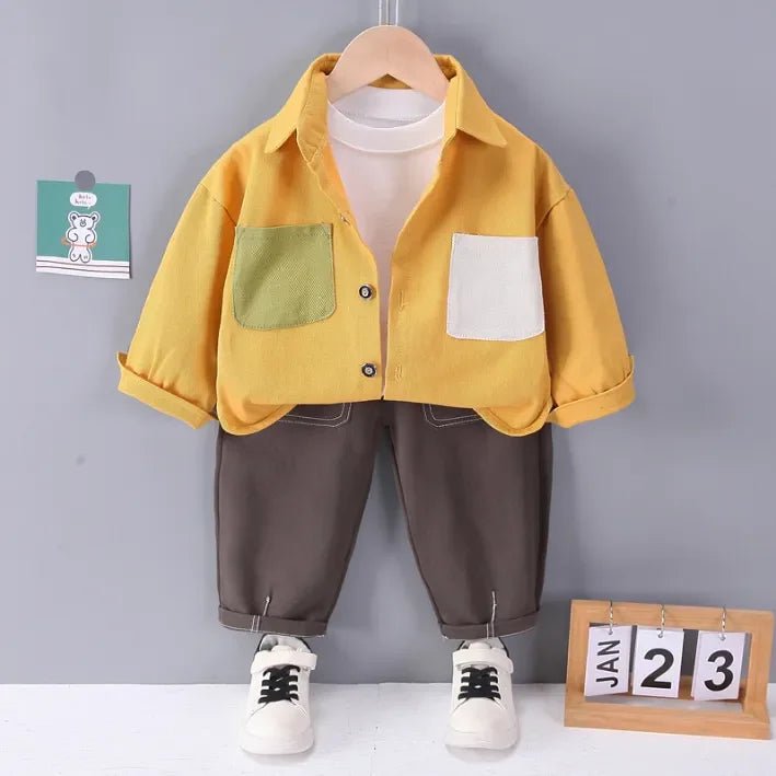 1 - 5 Yaş Erkek Çocuk 3 Parça Pamuklu Takım - MAKKA