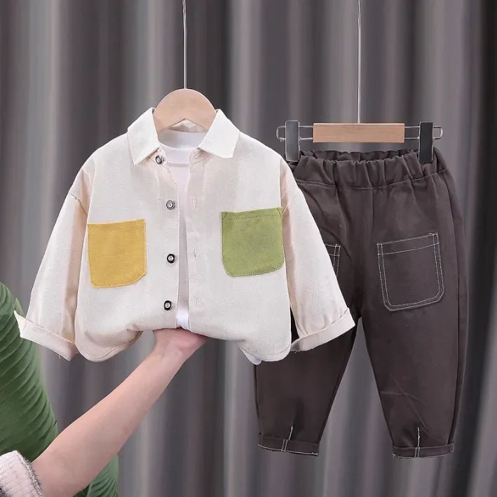 1 - 5 Yaş Erkek Çocuk 3 Parça Pamuklu Takım - MAKKA