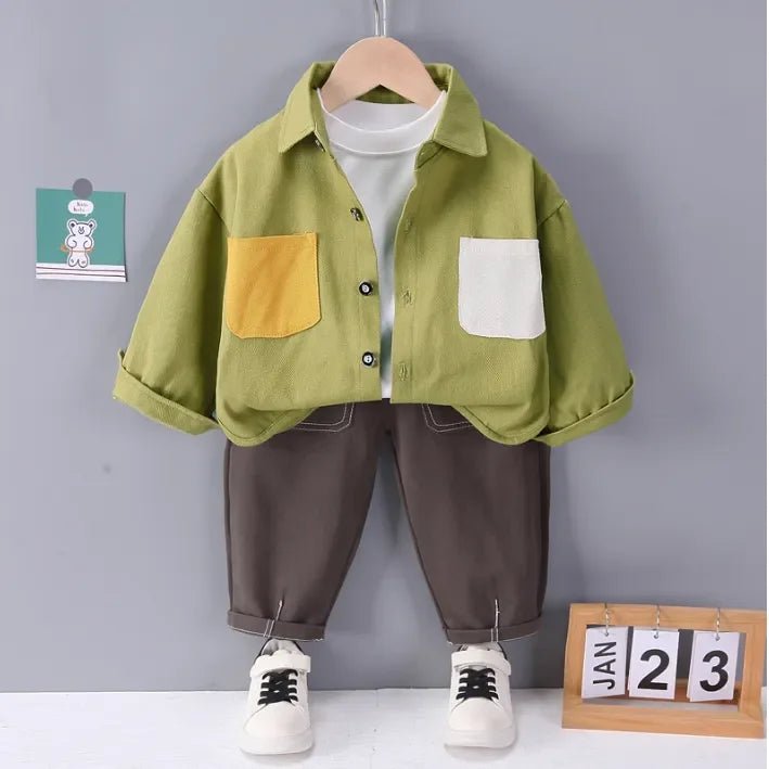 1 - 5 Yaş Erkek Çocuk 3 Parça Pamuklu Takım - MAKKA