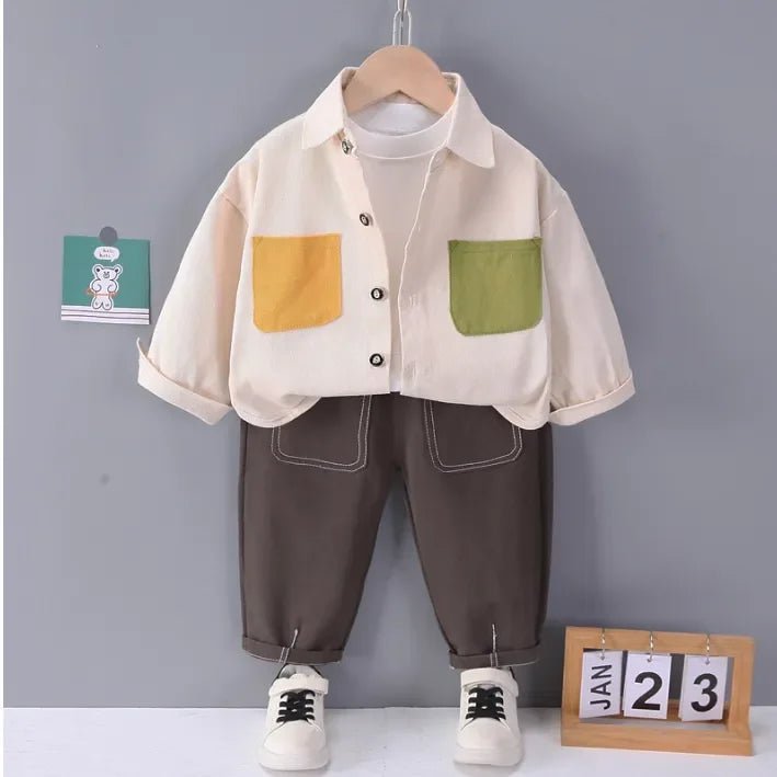 1 - 5 Yaş Erkek Çocuk 3 Parça Pamuklu Takım - MAKKA