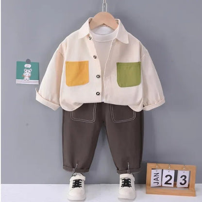 1 - 5 Yaş Erkek Çocuk 3 Parça Pamuklu Takım - MAKKA