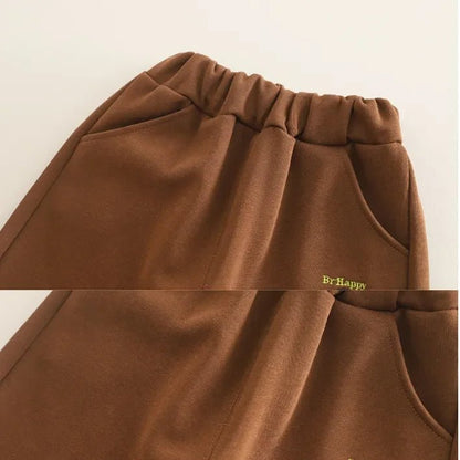 1 - 5 Yaş Köpek Desenli 2 Parça Çocuk Takımı Esnek Bel - MAKKA