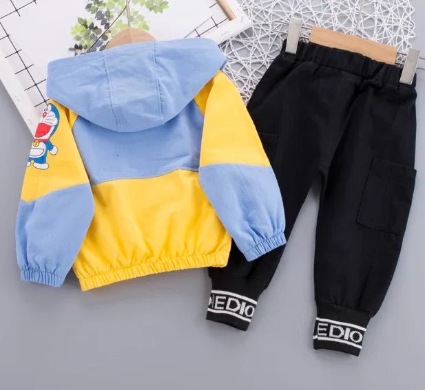 %100 Pamuk 3 Parçalı Çocuk Takım Düğmeli Uzun Kollu Esnek - MAKKA