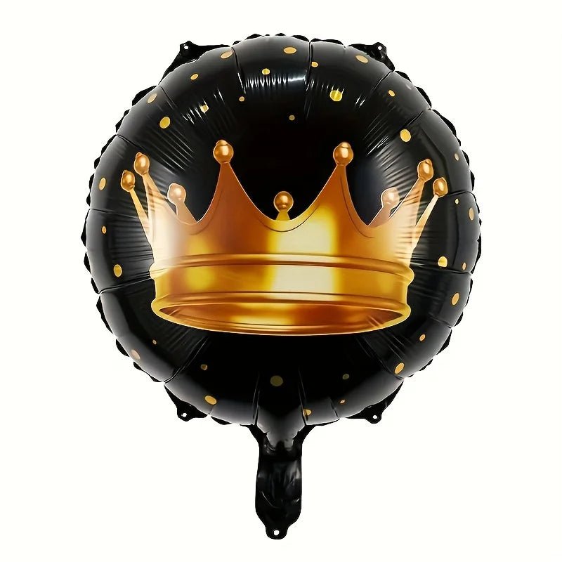 10'lu Siyah Pentagram Viski Şişesi Folyo Balon Seti Parti Dekoru - MAKKA