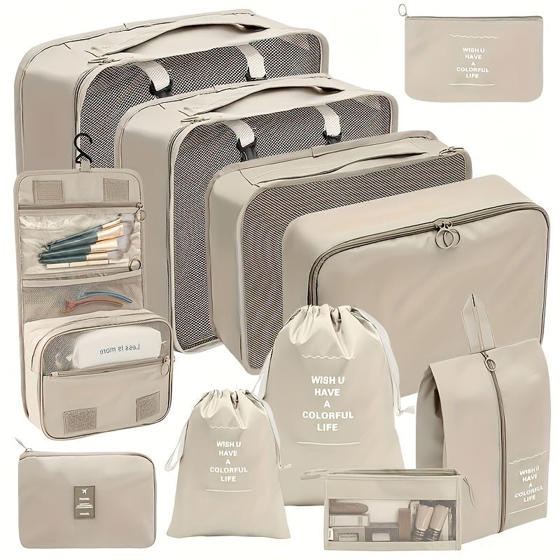 11'li Düz Renk Valiz Paketleme Küpleri Seyahat Düzenleyici Seti - MAKKA