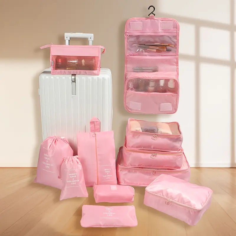 11'li Düz Renk Valiz Paketleme Küpleri Seyahat Düzenleyici Seti - MAKKA