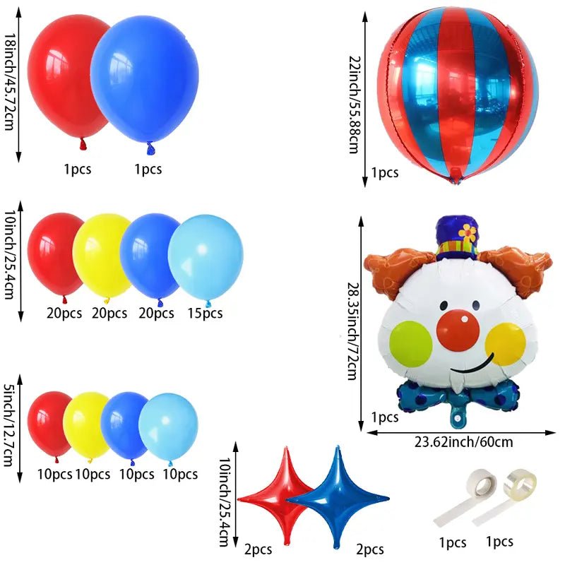 125 Parça Çiftli Yuvarlak ve Folyo Balon Zincir Seti - MAKKA