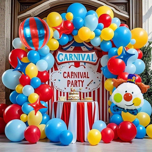 125 Parça Çiftli Yuvarlak ve Folyo Balon Zincir Seti - MAKKA