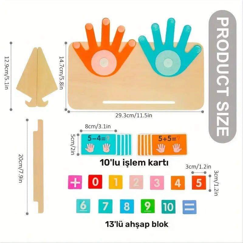 13 Blok Sayma Tahtası Kartlı Matematik Toplama Çıkarma Eğitim Seti - MAKKA