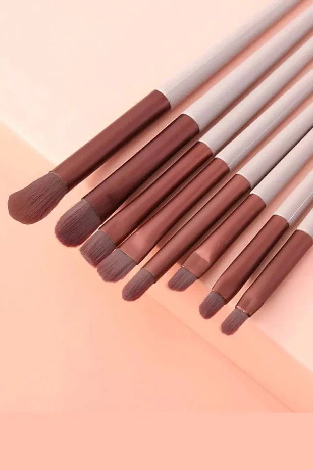 13'lü Makyaj Fırça Seti Yumuşak Sentetik Kıllı Çantalı - MAKKA