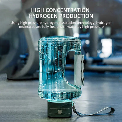 1.5L Hidrojen Zengin Taşınabilir Spor Su Şişesi USB Şarjlı PEM - MAKKA