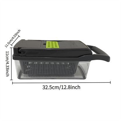 16 Parça Çok Fonksiyonlu Sebze Doğrayıcı ve Dilimleyici Seti - MAKKA