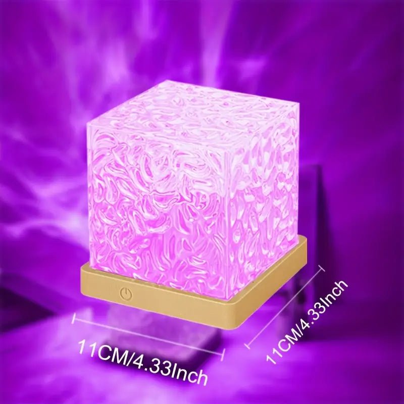 16 Renkli Kuzey Işığı Projeksiyon Kristal Küp Gece Lambası - MAKKA