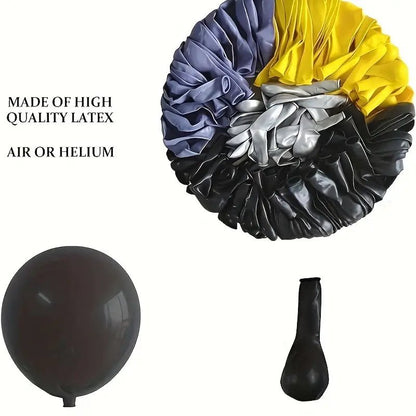 163 Parça Batman Temalı Balon Zinciri Kiti Gri Siyah Sarı - MAKKA